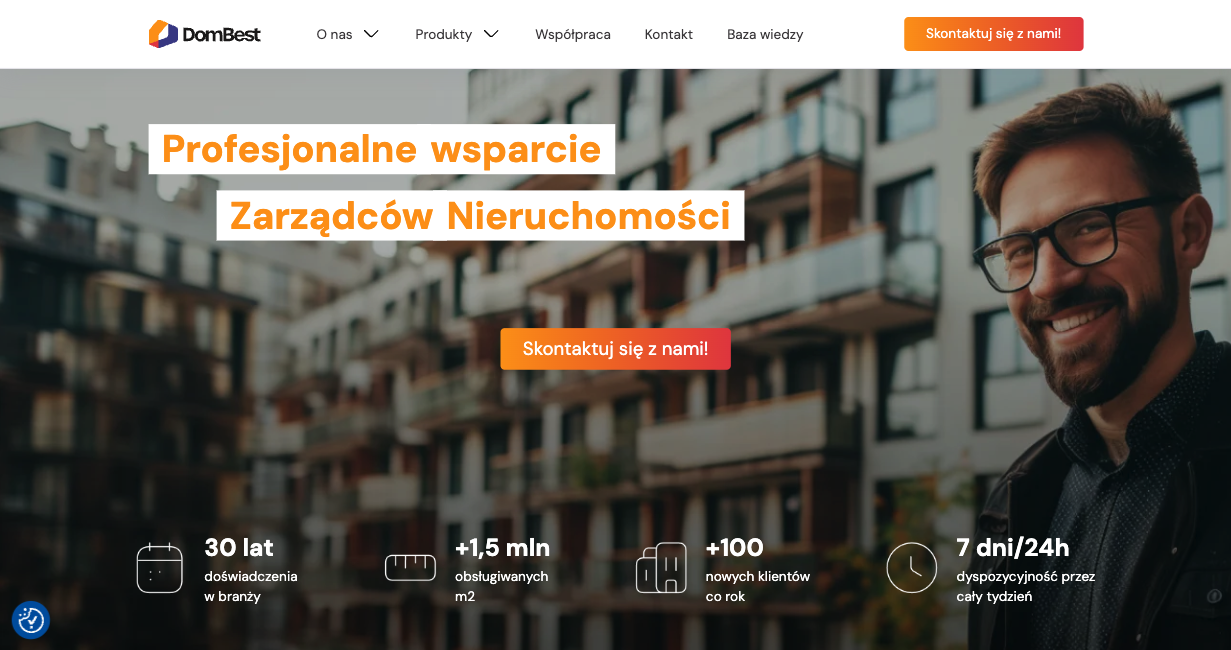 Case study zarządzanie nieruchomościami: DomBest +83% ruchu